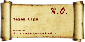 Magas Olga névjegykártya