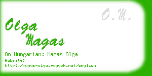 olga magas business card